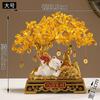 1pc Resin Wealth Cat Ornament Wealth Tree Ornament Home Decoration Resin Crafts Housewarming Gift Chinese Desktop Decoration