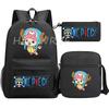 Anime ONE PICEC Backpack Monkey D Luffy Capacity Casual Student SchoolBag 3pcs Lightweight Women Men Travel Casual Mochilas