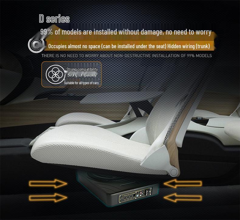 10" Ultra-thin Active Subwoofer for SEAT Cars