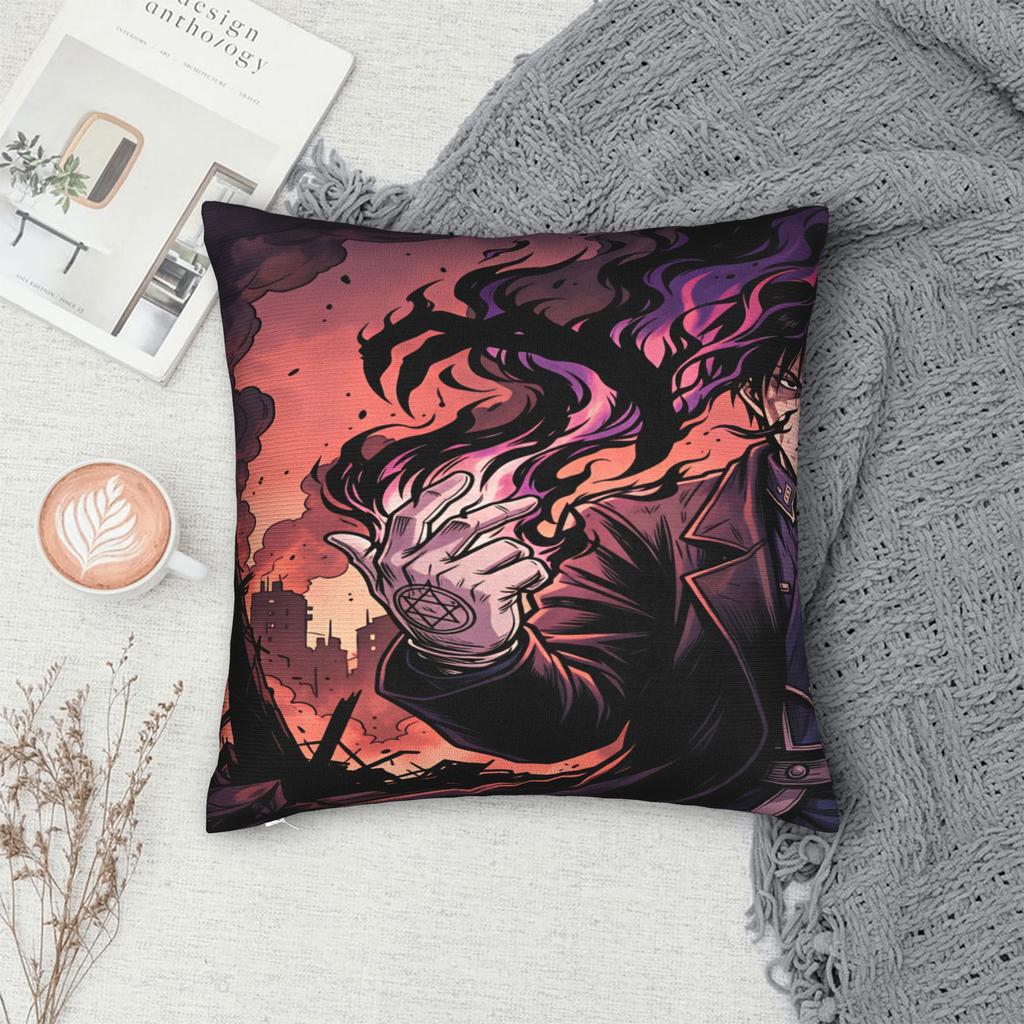 Roy Mustang Pillow Cover Fullmetal Alchemists Design Cushion Cover Morden Pillow Case For Wedding Party Home Decor