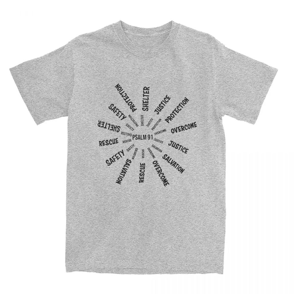 Psalm 91 Bible Verse  Shirt Apparel Men Women's  Creative Tees Short Sleeve Clothes Printed