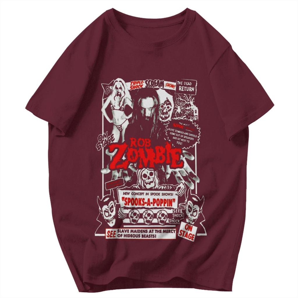 Men T Shirt Rob Zombie Vintage Art Cotton Y2K Graphic Quality Unisex Clothing T Shirts