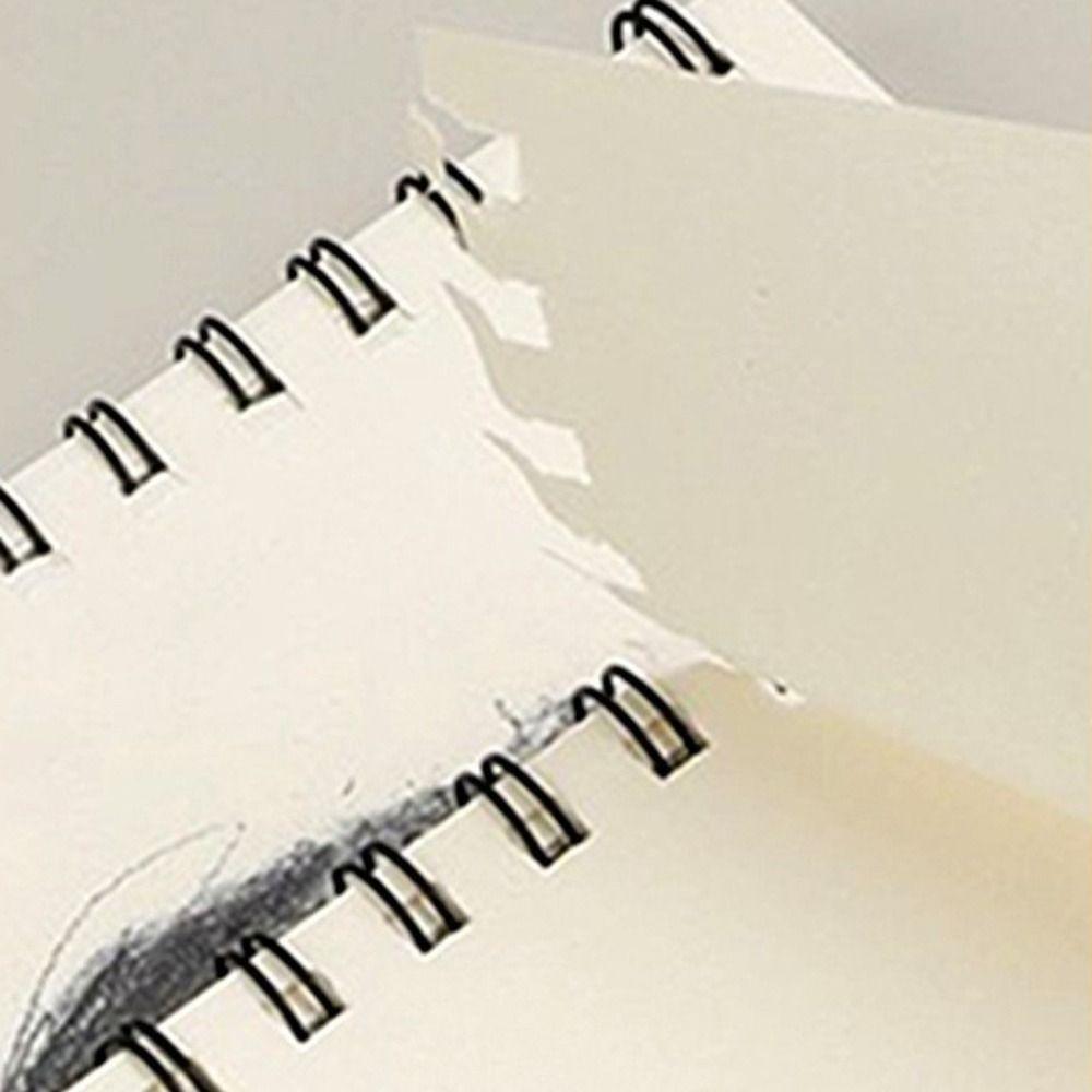 100 Sheets Spiral Bound Artist Sketchbook Perforated Pages Sketching Notebook  Crayon Drawing