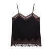 European & American Summer Lace Velvet Lingerie-Style Women's Fashion Top