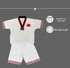 Adults' & Children's Taekwondo Training Suit - Long/Short Sleeve, Summer/Autumn, Striped Design with Custom Print Option
