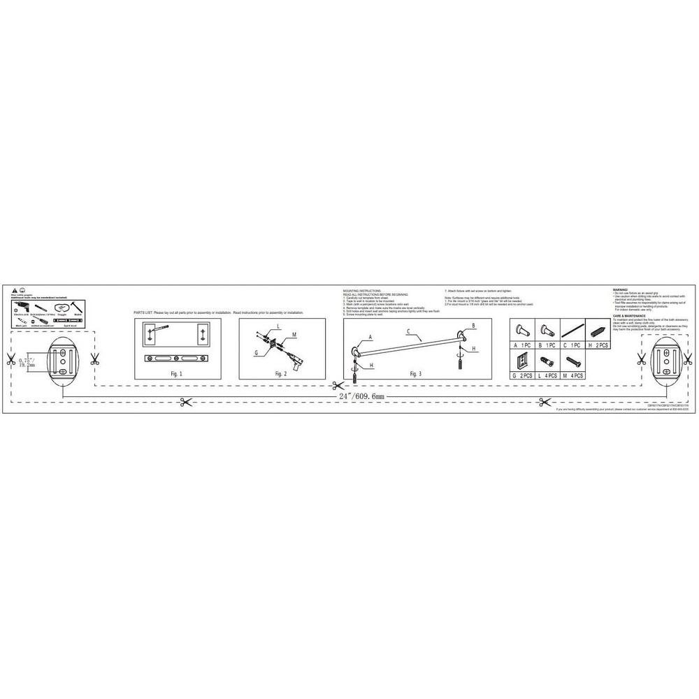 24 Inch Oval Steel Wall Mount Towel Bar Rust Resistant White Finish Easy Installation Bathroom Kitchen Hardware Included