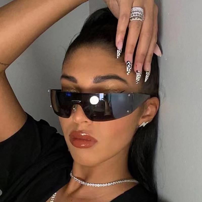 New Women Y2K Rectangle Sunglasses Trendy Vintage Brand Glasses Designer Square Sun Glasses Female UV400