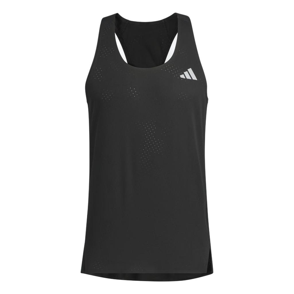 New Adidas Running Tank Top Unisex Black/Dark Silver Gray JY7015