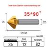 Cobalt Titanium-Plated Chamfering Drill for Stainless Steel - Single/Triple-Edge Countersink & Deburring Tool.