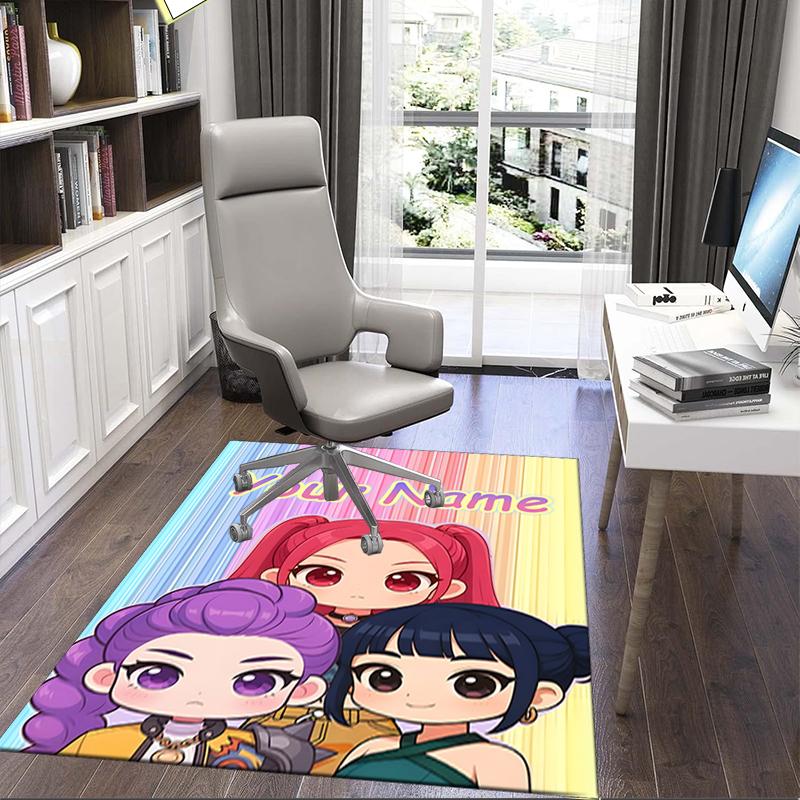 1PC Custom Name "Rainbow Dreams Friendship" Theme Floor Mat Ideal for Living Room, Game Rooms, Office, Bedroom, Office Floor Mat , Floor Mats for Home