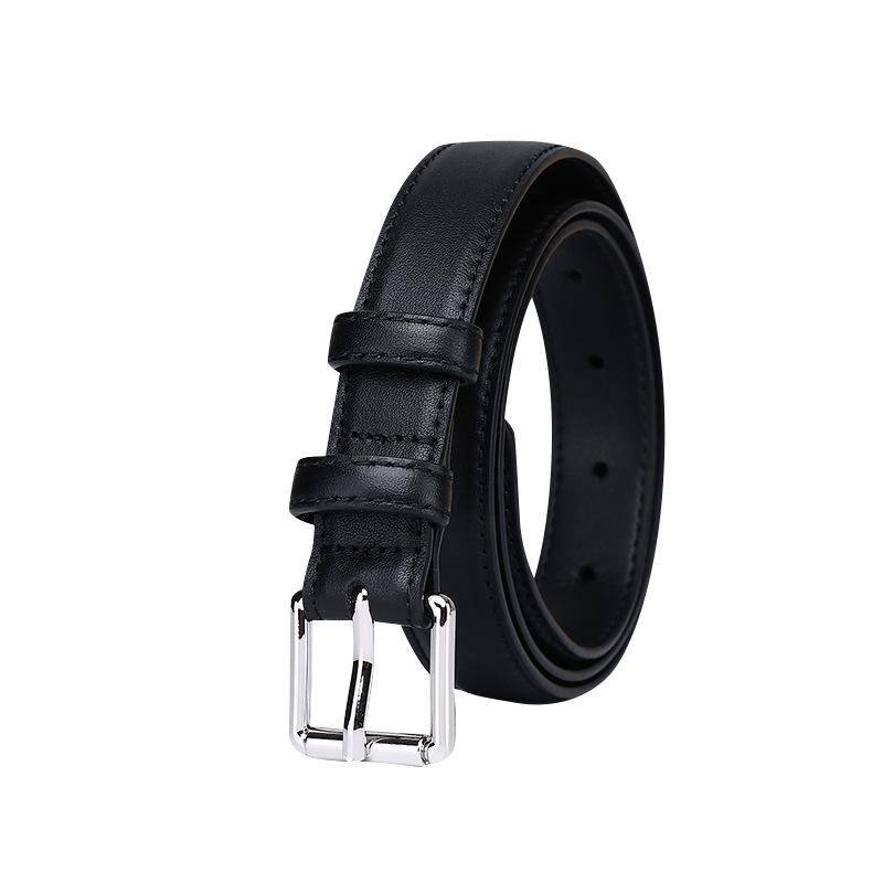 Japan And Korea Sweet Lady Style Leather Belt Women'S First Layer Cowhide Jeans Decorative Belt Pin Buckle Versatile Belt