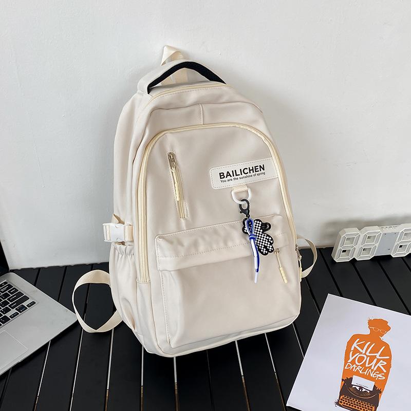 School bag women's fashion new junior high school high school college student large capacity backpack ins simple travel backpack men