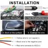 Exterior Car LED Lights, 2Pcs Flexible Daytime Running Light Strip Waterproof Auto Headlight Sequential White Turn Signal Yellow Led Light, 13.6