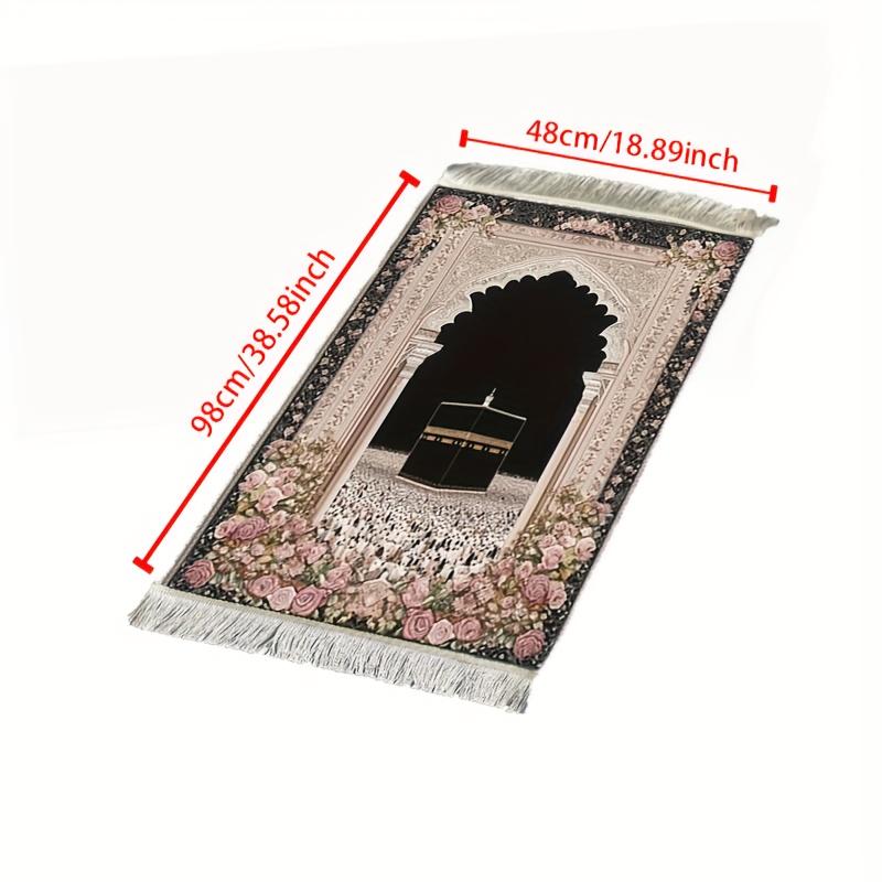 VIKAMA Muslim Cotton Prayer Mat, Decorated With Tassels, Suitable Prayer Mat, Foldable And Portable Muslim Prayer Mat