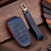 Leather Car Key Case Cover Fob Accessories for Hyundai Tucson Solaris Sonata Hybrid Nexo Nx4 Grand Santa Fe Keychain Holder Bag