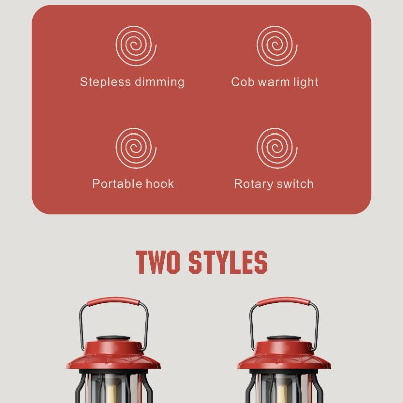 New Camping Light Outdoor Camping Light Tent Light Portable Horse Light Retro Rechargeable Camping Light