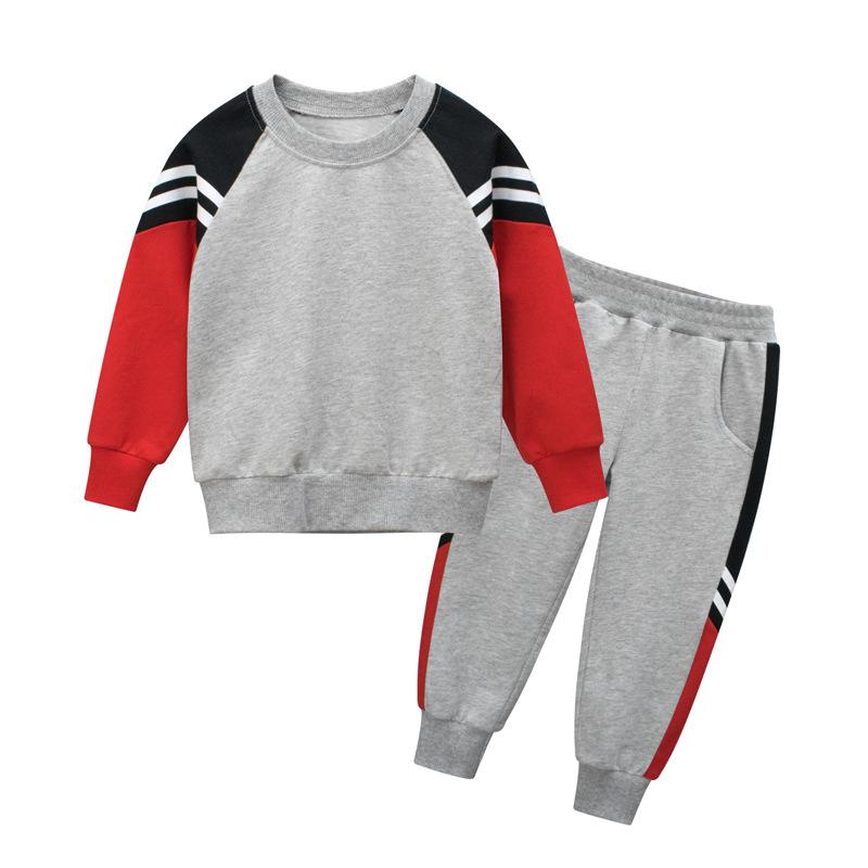 27Kids Children's Autumn 2024 Korean-Style Two-Piece Set: Baby Clothes with Sports Pants
