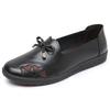 Spring New Shoes Soft Sole Single Shoes Spring and Autumn Medium Leather Shoes Flat Non-slip Elderly Middle-aged and Elderly Women's Shoes