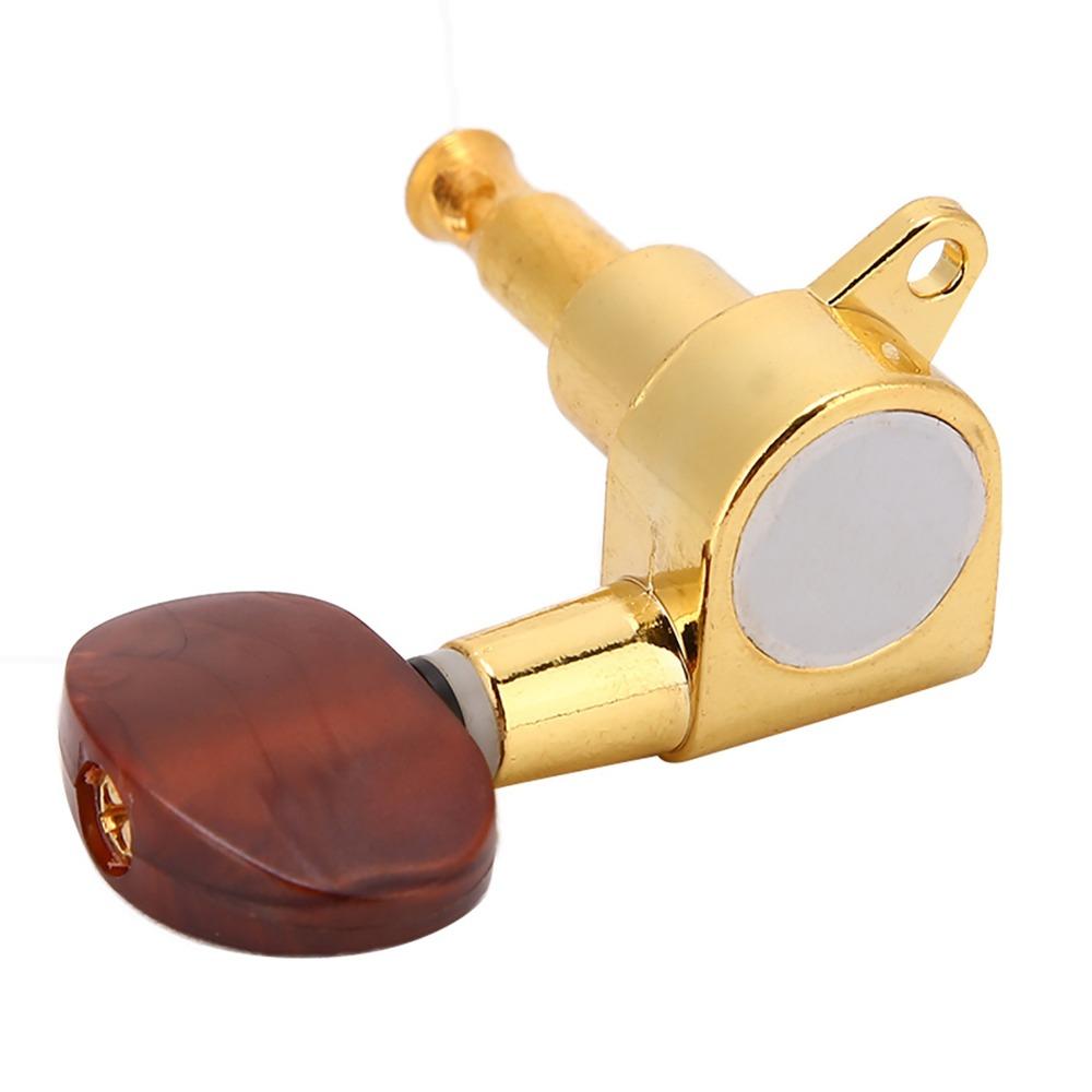 6PCS Metal and Plastic 3L3R Tuning Pegs Semi-Closed Tuning Keys Guitar Tuning Pegs Acoustic Guitar