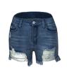 Women's Elastic Hole Tassel Sexy Fashion High Waist Denim Shorts