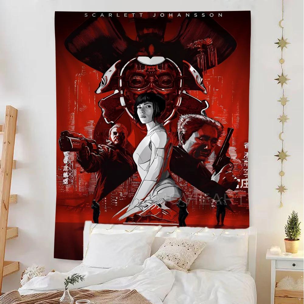 Classic Japan Anime Ghost In The Shell Print Cartoon Tapestry Home Decoration Hippie Bohemian Decoration Divination Home Decor
