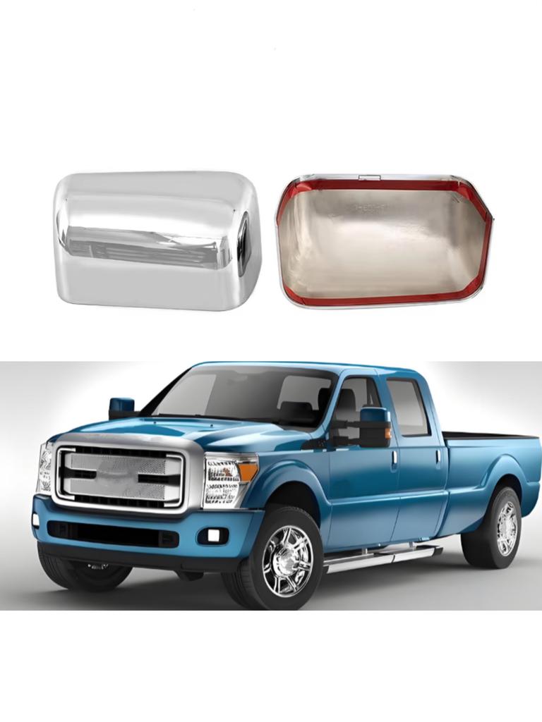 Car  Rearview Side Mirror Cover Fit For  Ford F250/F350/F450/F550 2008-2016 Wing Cap Rear View Case Trim Carbon Fiber Look