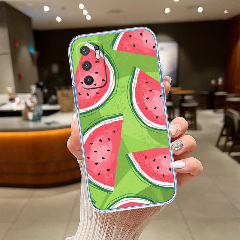 UP19 Cartoon Fruit Watermelon Transparent Phone Case for Motorola Moto G7 G8 G9 G84 G85 G73 G24 G15 Z2 Play Power Plus