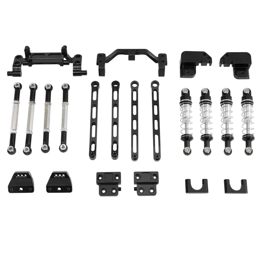 MN Model 82 Series Universal LC79 RC Car Modification, Front and Rear Metal Four-Link Suspension Kit