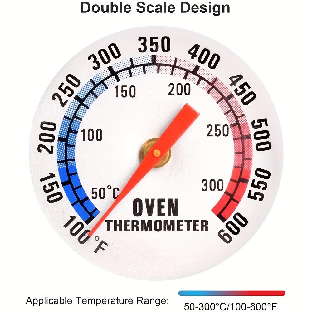 Accurate Stainless Steel Oven Thermometer for Electric/Gas Oven, Instant Read Kitchen Cooking Grill Smoker Thermometer 50-300°C/100-600°F)