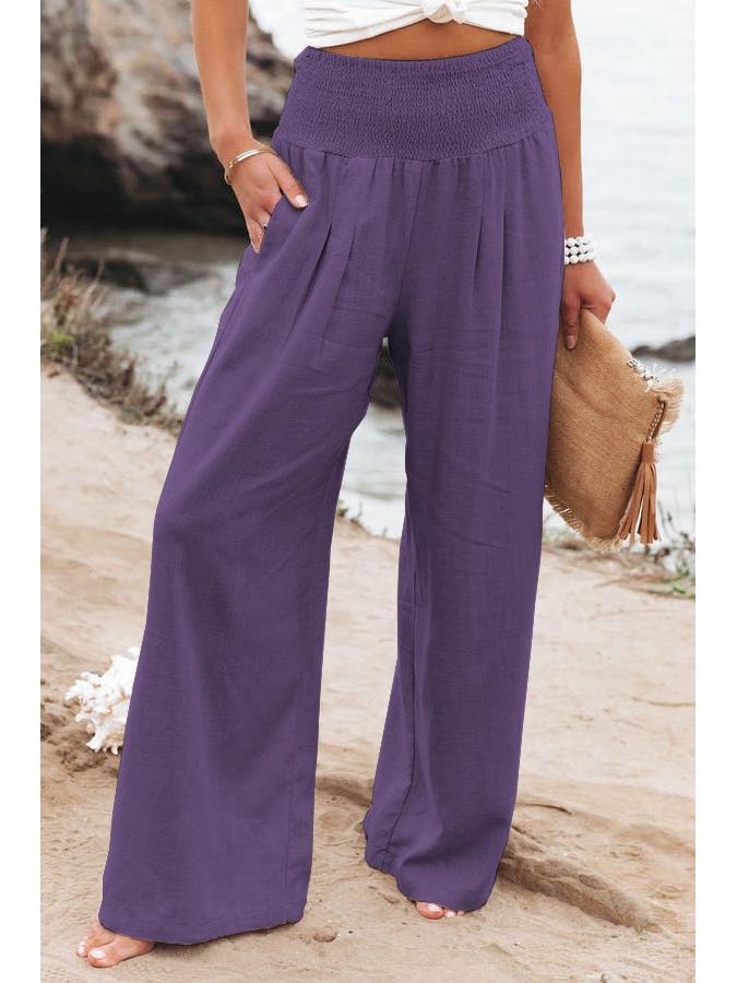 In Stock! 2022 Casual Wide-Leg Cotton Linen Bestseller Loose Long Pants for Women - Spring/Summer Collection.