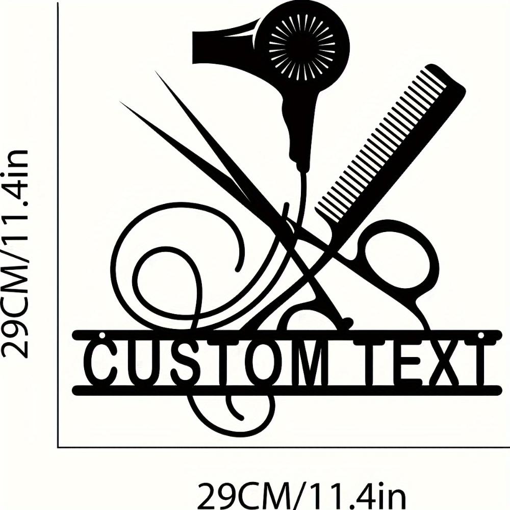 Personalized Barber Shop Metal Wall Sign Custom Hair Salon Decor Vintage Tin Sign for Hairdressers Gift