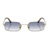 MIU MIU Logo Metal Rectangular Sunglasses Women Sunglasses Light-Gold MUB50SZVN80O