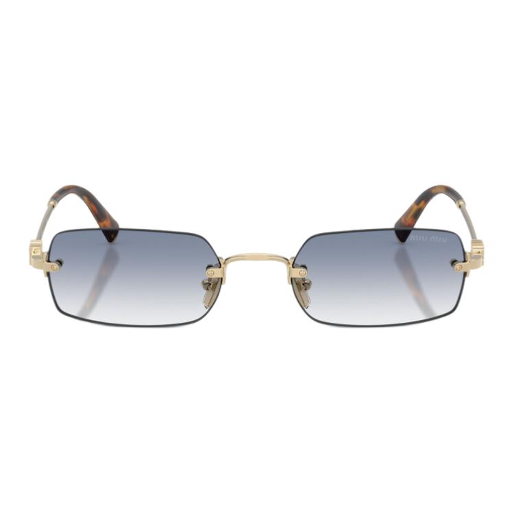 MIU MIU Logo Metal Rectangular Sunglasses Women Sunglasses Light-Gold MUB50SZVN80O