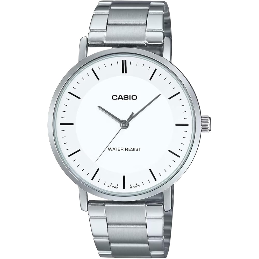 Casio MTP-VT04D-7E Quartz Men s Watch White Metal Band Imported Model