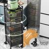 Multi-layer Kitchen Shelves Large Capacity Rotatable Shelf Durable Storage Trolley  Living Room
