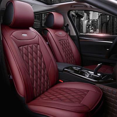 Leatherette Car Seat Cover for Front Seat Cushion Full Surround Seat Hangzhou Embroidery Diamond Shaped Car Five Seat Cover