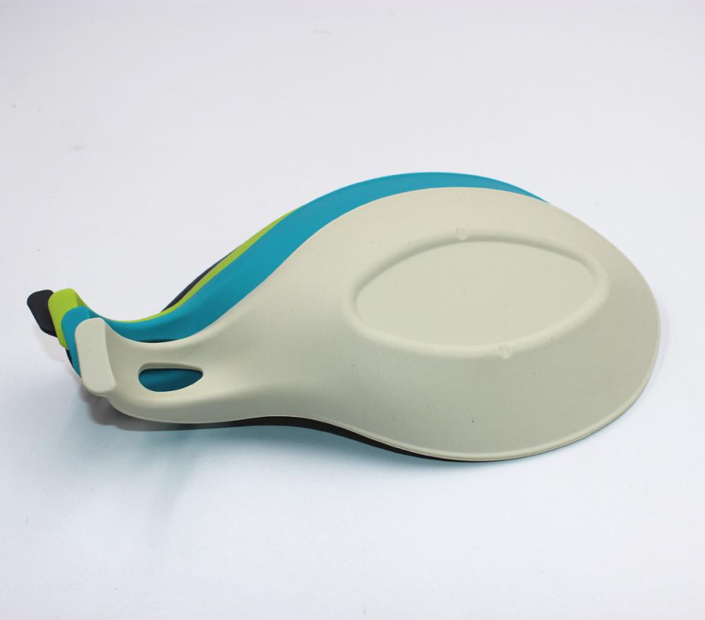 Kitchen Silicone Spoon Rest, Flexible Almond-Shaped Silicone Kitchen Utensil Rest Ladle Spoon Holder