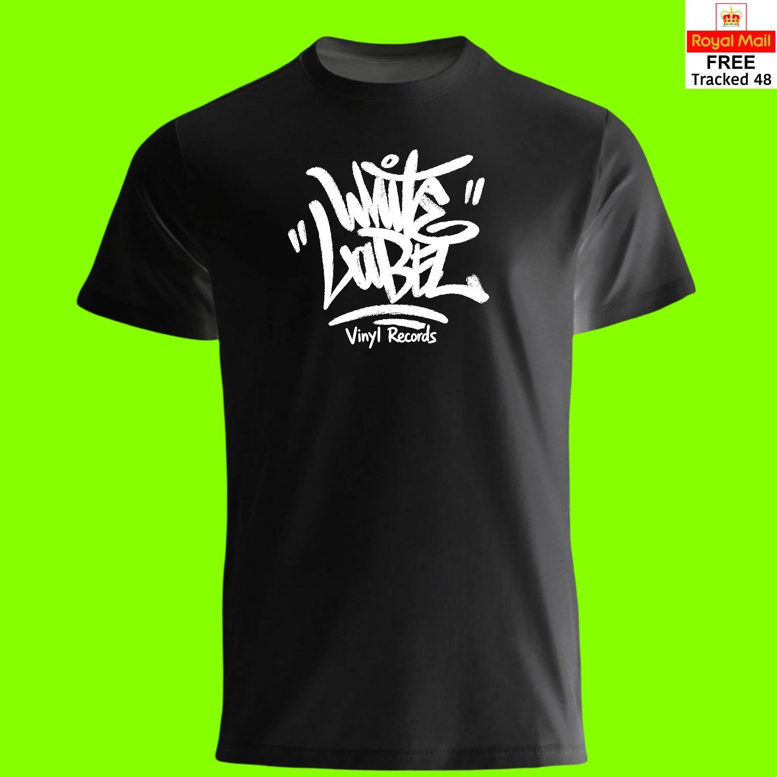 White Label - T Shirt - Vinyl Records Rave Techno Hardcore Music DJ 90s M