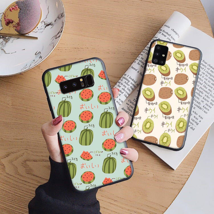 

B117 Watermelon kiwi Soft Case for iPhone 11 12 13 14 15 Pro Max Samsung S22 S23 S24 FE Ultra Xiaomi Redmi Note VIVO V27 Realme C21 OPPO Reno 8