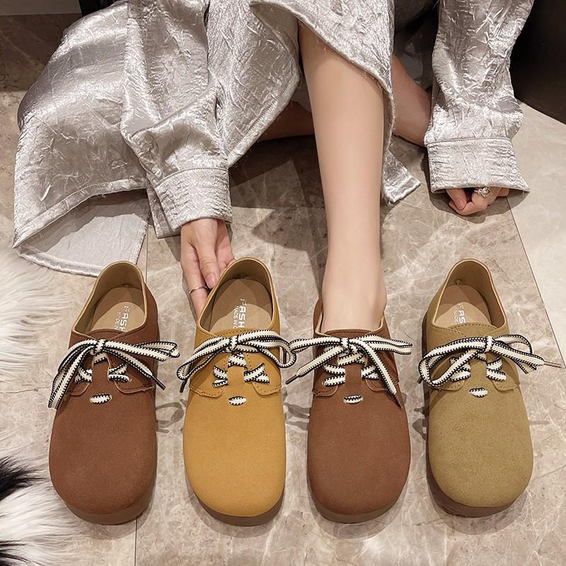 Mode Frühling Herbst Retro Spitze Freizeitschuhe für Damen Mode Einfarbig Luxusschuhe Damen Neu Designer 4cm Absatz Ballerinas Damen