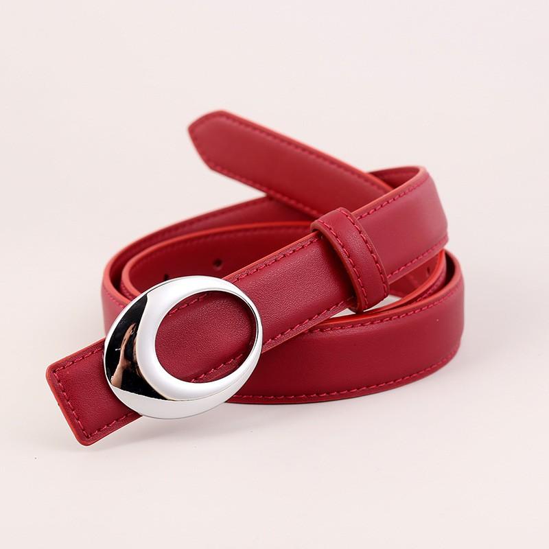 Womens Vintage Leather Belt Gold Buckle Dresses Jeans Fashion Accessory