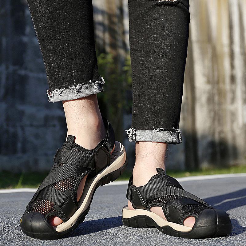 Fashion Non-Slip Male Treking Sandals Sneakers Anti-collision Summer Walking Shoes Fashion Mens Beach Sandals Outdoor Wading Aqua Shoes