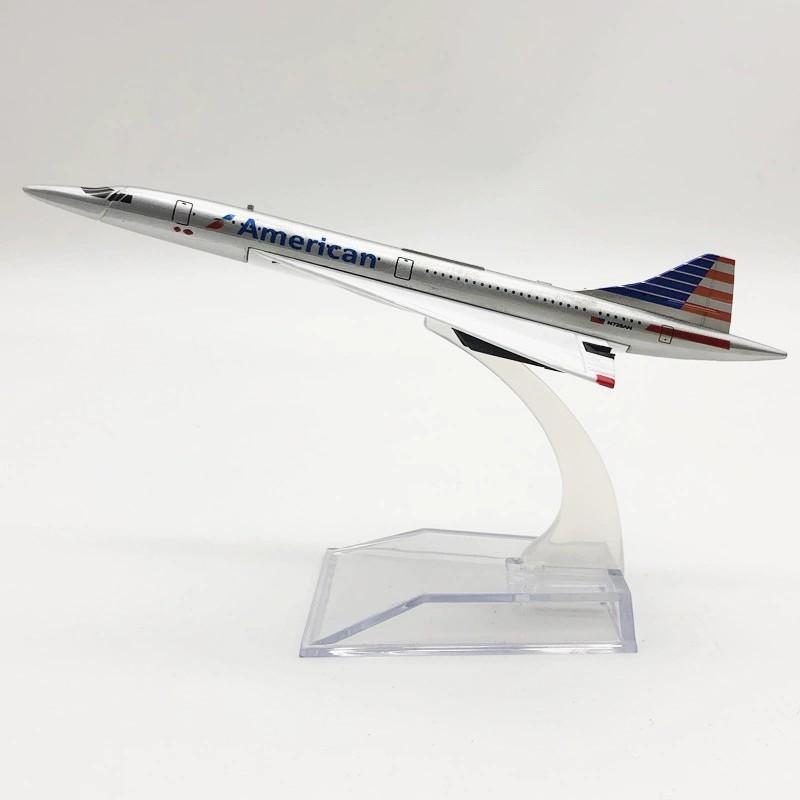 Aviation Aircraft 16cm Concorde American Airplane 1:400 Scale Diecast Plane Model Toys Metal Alloy for Enthusiasts Gifts