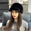 Plush Fisherman Cap Thick Fur Cap Autumn Winter Natural Warm Female Fashion Hat Earmuffs Foldable Portable Warm Breathable Fashion Women