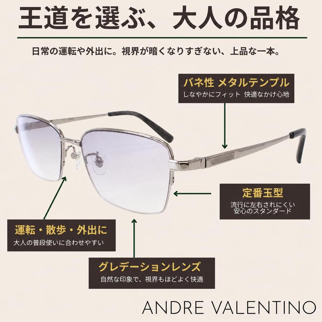 classic sunglasses Comfortable fit with a clear field of vision that too [ANDRE VALENTINO] Men's AVSG-316 C-4 - isn't dark.