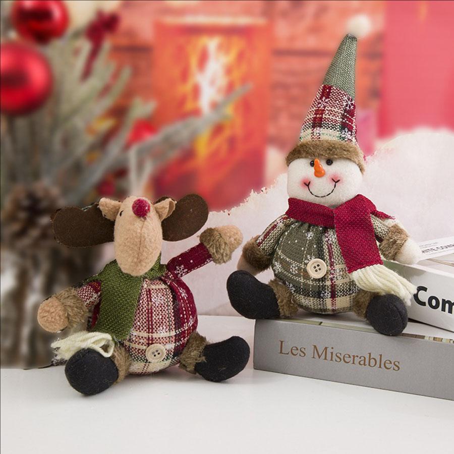 Christmas Decoration: Plush Button-Shaped Dolls, Spherical Christmas Tree Ornaments. Three Styles To Choose From