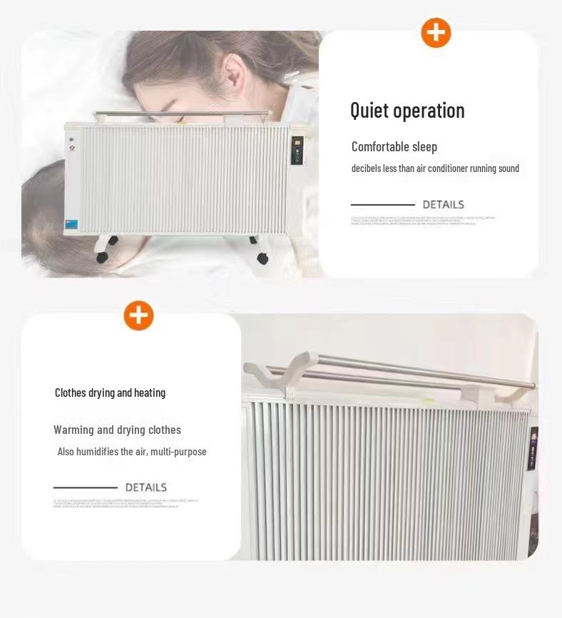 Carbon Fiber Wall-Mounted Electric Heater: Energy-Saving, Silent, Rapid-Heating for Bathrooms and Offices