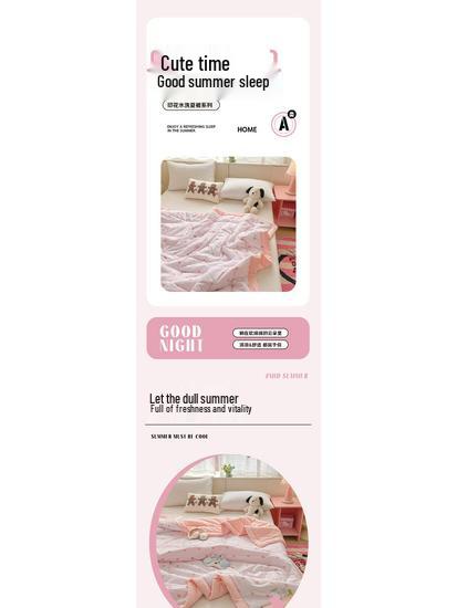 2026 Soft Washed Cotton Summer Quilt - Lightweight, Washable Air Conditioning Blanket