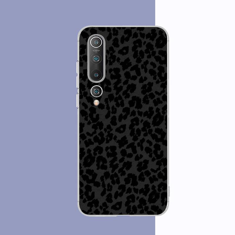 Leopard Print Black  Phone Case for Samsung S21 A10 for Redmi Note 7 9 for Huawei P30Pro Honor 8X 10i Cover