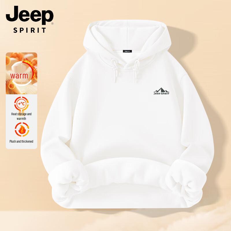 JEEP SPIRIT Men s Fleece-Lined Hooded Sweatshirt M